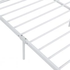 87 in. W White Queen Size Metal Platform Bed Frame with Sockets by ATHMILE 14 87 in. W White Queen Size Metal Platform Bed Frame with Sockets by ATHMILE -ATHMILE Sales Store white athmile platform beds gz b2w20221681 44 1000