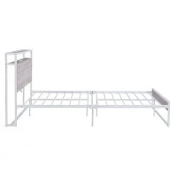 87 in. W White Queen Size Metal Platform Bed Frame with Sockets by ATHMILE 16 87 in. W White Queen Size Metal Platform Bed Frame with Sockets by ATHMILE -ATHMILE Sales Store white athmile platform beds gz b2w20221681 76 1000