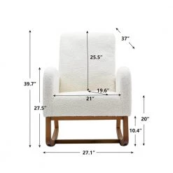 White Polyester Fabric Rocking Chair (Set of 1) by ATHMILE 11 White Polyester Fabric Rocking Chair (Set of 1) by ATHMILE -ATHMILE Sales Store white athmile rockers gliders ottomans gz b2w20220894 c3 1000