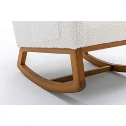 White Polyester Fabric Rocking Chair (Set of 1) by ATHMILE 15 White Polyester Fabric Rocking Chair (Set of 1) by ATHMILE -ATHMILE Sales Store white athmile rockers gliders ottomans gz b2w20220894 fa 1000