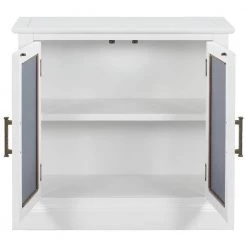 White Sideboard with Decorative Mirror Door by ATHMILE -ATHMILE Sales Store white athmile sideboards buffet tables gz b2w20221297 1f 1000