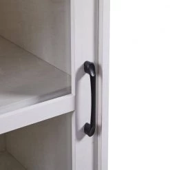 White Sideboard with 2-Glass Sliding Doors and Adjustable Shelves by ATHMILE 18 White Sideboard with 2-Glass Sliding Doors and Adjustable Shelves by ATHMILE -ATHMILE Sales Store white athmile sideboards buffet tables gz b2w20221454 76 1000