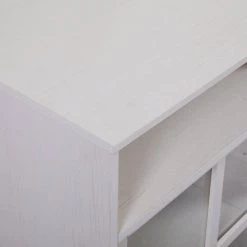 White Sideboard with 2-Glass Sliding Doors and Adjustable Shelves by ATHMILE 17 White Sideboard with 2-Glass Sliding Doors and Adjustable Shelves by ATHMILE -ATHMILE Sales Store white athmile sideboards buffet tables gz b2w20221454 fa 1000