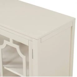 White Sideboard with Decorative Door by ATHMILE -ATHMILE Sales Store white athmile sideboards buffet tables gz b2w20221689 1f 1000