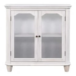 White Sideboard with with Adjustable Shelves by ATHMILE