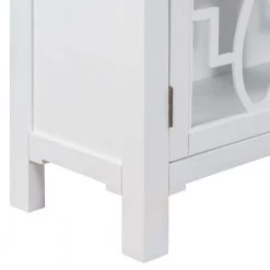 White 36'' Wood Accent Buffet Sideboard Storage Cabinet with Doors and Adjustable Shelf by ATHMILE -ATHMILE Sales Store white athmile sideboards buffet tables gz wf285476aak 44 1000