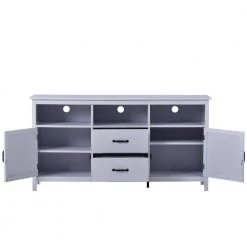 White Sideboard with Cabinet and Drawers by ATHMILE 15 White Sideboard with Cabinet and Drawers by ATHMILE -ATHMILE Sales Store white athmile sideboards buffet tables gzx b2w20221134 fa 1000
