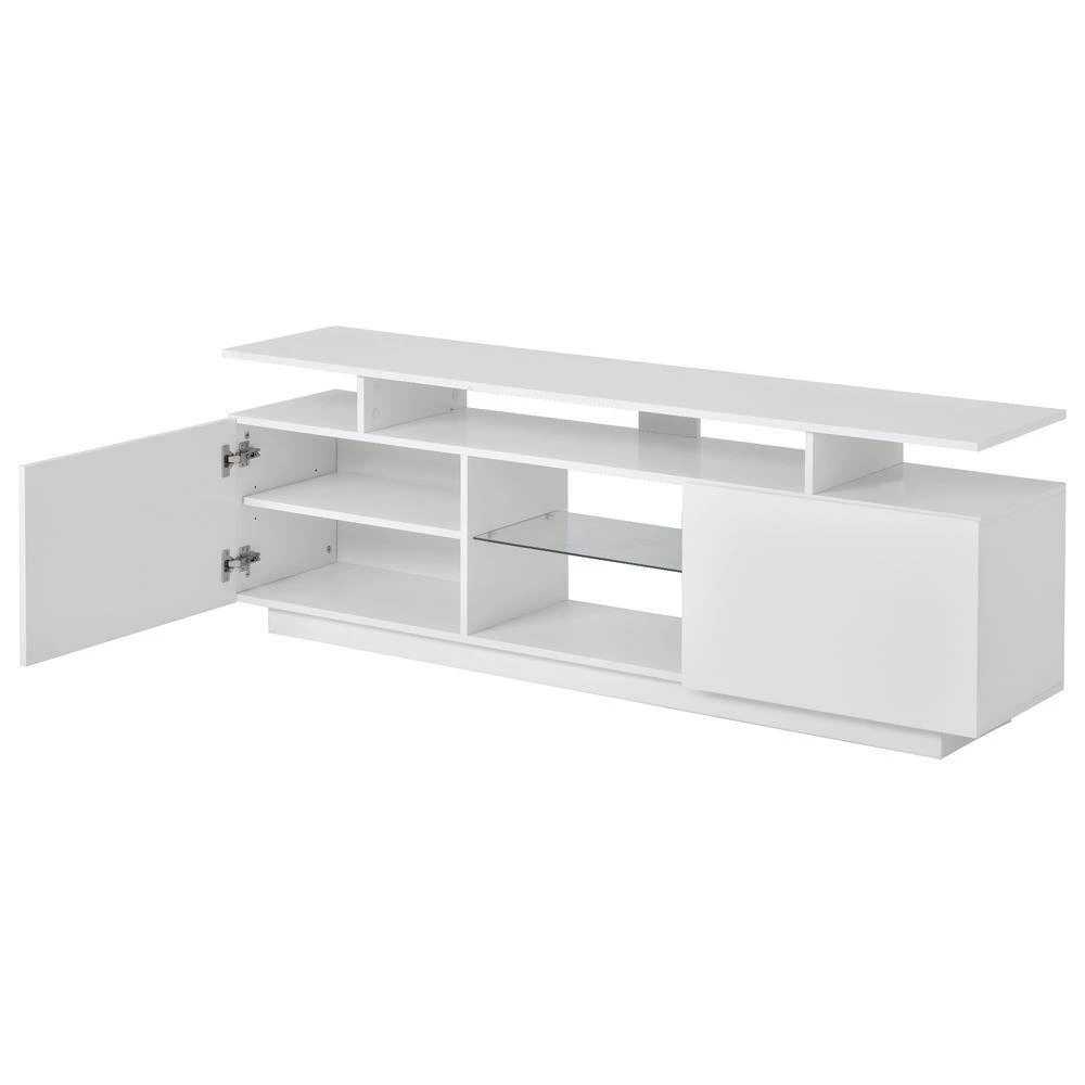 62.9 in. White TV Stand Fits TV's up to 75 in. with LED lights by ATHMILE 9 62.9 in. White TV Stand Fits TV's up to 75 in. with LED lights by ATHMILE - Image 9