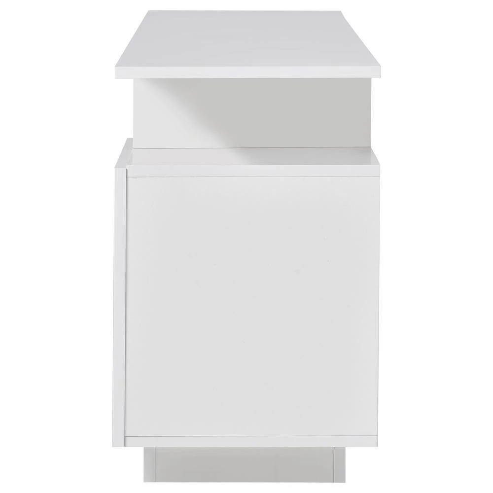 62.9 in. White TV Stand Fits TV's up to 75 in. with LED lights by ATHMILE 2 62.9 in. White TV Stand Fits TV's up to 75 in. with LED lights by ATHMILE - Image 2