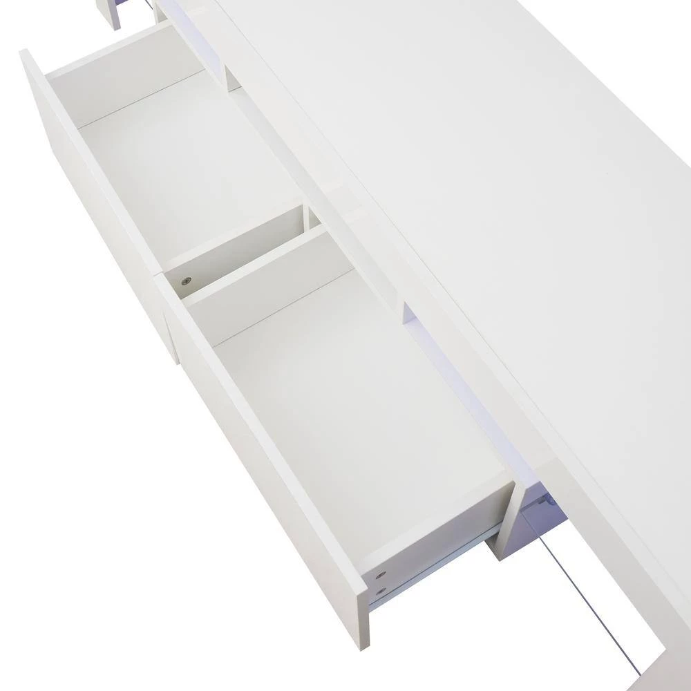 White 62.99 in. TV Stand with w/Remote Control Lights Fits TV's up to 70 in. flat-screen TV by ATHMILE 5 White 62.99 in. TV Stand with w/Remote Control Lights Fits TV's up to 70 in. flat-screen TV by ATHMILE - Image 5