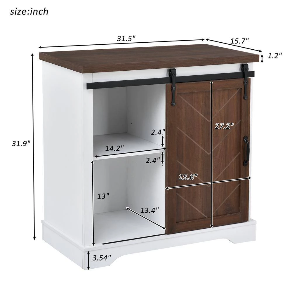 Brown white China Cabinet by ATHMILE 7 Brown white China Cabinet by ATHMILE - Image 7