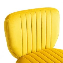 40.55 in. Mustard Velvet Bar Stool (Set of 2) by ATHMILE -ATHMILE Sales Store yellow athmile bar stools ddw39540270 4f 1000