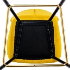 40.94 in. Yellow Low Back Metal Frame Bar Stools with Footrest (Set of 2) by ATHMILE -ATHMILE Sales Store yellow athmile bar stools gz b2w20221707 fa 1000