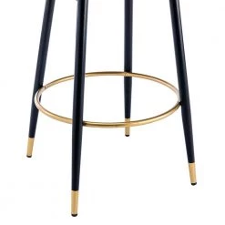37.4 in. Yellow Low Back Metal Frame Bar Stool with Velvet Seat (Set of 2) by ATHMILE -ATHMILE Sales Store yellow athmile bar stools gz b2w20221708 76 1000