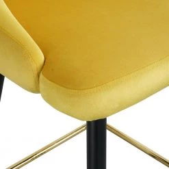 Yellow Velvet Dining Chairs (Set of 2) by ATHMILE 11 Yellow Velvet Dining Chairs (Set of 2) by ATHMILE -ATHMILE Sales Store yellow athmile dining chairs ddw21037594 1f 1000
