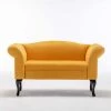53 in. YELLOW Linen Loveseat Sofa by ATHMILE