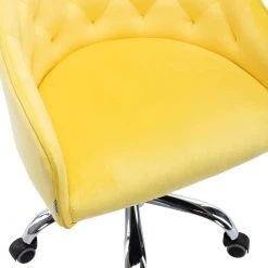 Yellow Velvet Upholstered Swivel Task Chair with Sloped Arm by ATHMILE 13 Yellow Velvet Upholstered Swivel Task Chair with Sloped Arm by ATHMILE -ATHMILE Sales Store yellow athmile task chairs gz b2w20221156 44 1000