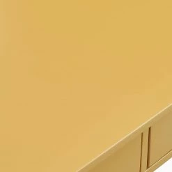 Yellow 43.2 in. Rectangle MDF Table Top 2-Drawers Writing Desk with Black Stoving Varnish Steel Frame by ATHMILE 13 Yellow 43.2 in. Rectangle MDF Table Top 2-Drawers Writing Desk with Black Stoving Varnish Steel Frame by ATHMILE -ATHMILE Sales Store yellow athmile writing desks gz w48735115 1f 1000